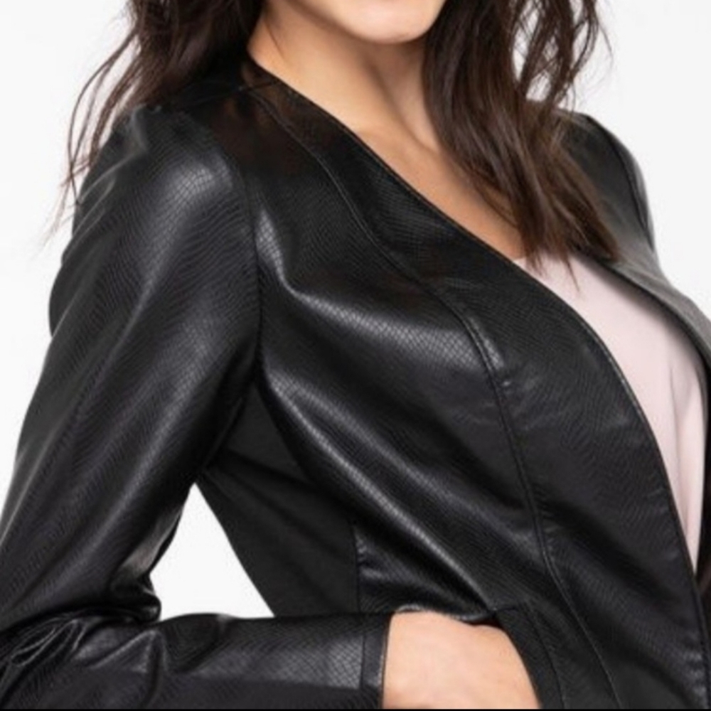 Faux LEATHER S BLAZER